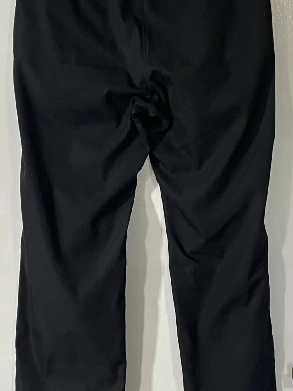 Lands’ End Men’s Black Dress Pants Size 35 Traditional Fit Polyester Great